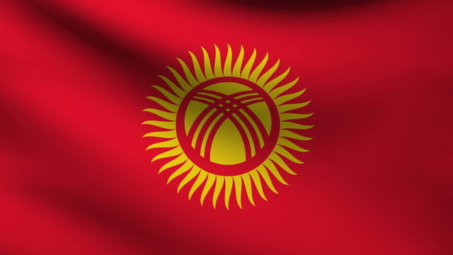 Kyrgyzstan flag.