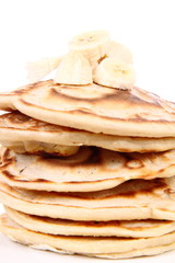 Pancakes with bananas