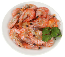 Boiled shrimps
