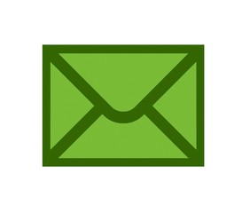 Enveloppe de courrier verte