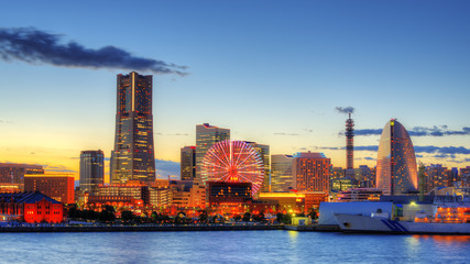 Fototapeta na wymiar Yokohama Bay Skyline