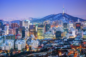 Fototapeta premium Miasto Seul w Korei