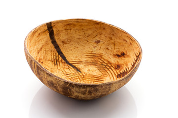 Coconut shell bowl.