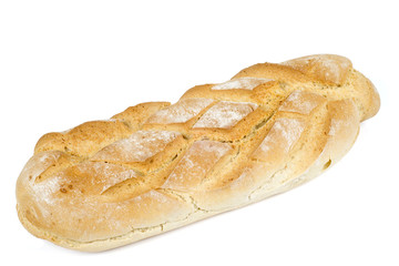 Fresh Bread Isolated on White.