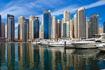 Fototapeta na wymiar Dubai Marina, Zjednoczone Emiraty Arabskie.