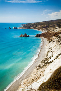 Rock Of Aphrodite In Pafos, Cyprus