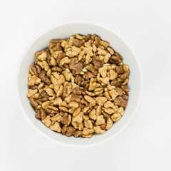 Healthy muesli isolated on white background