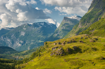Norway landscape near Geirangerfjord