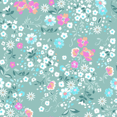delicate popcorn seamless floral background