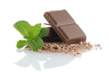 Closeup detail of chocolate parts