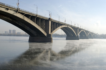 Bridge Communal over the Yenisei river in Krasnoyarsk