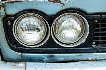Headlight of old car