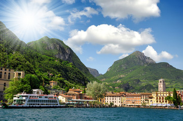 the city of Riva del Garda, Lago di Garda ,Italy