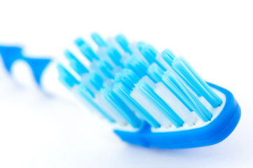 Macro photo of toothbrush