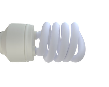 eco light bulb on white background