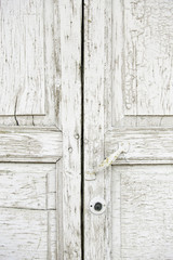 Old wooden door white