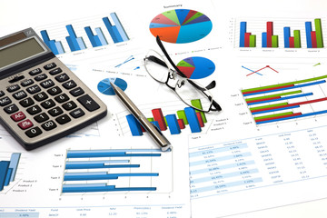 Obraz premium Graphs and Charts Report