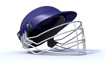 Cricket Helmet Isolated Perspective