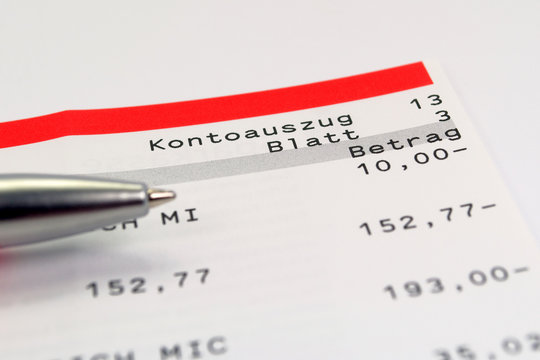 「Kontoauszug」の写真素材 | 782件の無料イラスト画像 | Adobe Stock