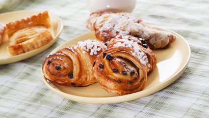 fresh buns with raisins