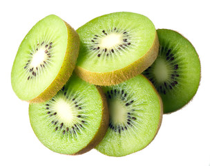 Fototapeta premium kiwi. fruit slices isolated on white background