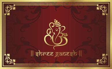 Ganesha, Hindu wedding card, royal Rajasthan, India