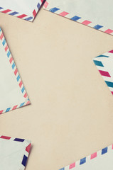 Obraz premium Vintage frame with old envelops
