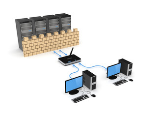 Firewall concept.