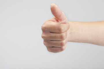 Male hand gesturing the ok sign
