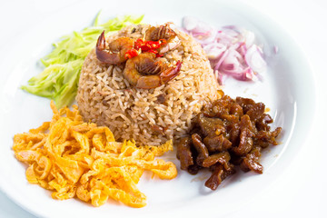 Colorful Thai food named Kao Kluk Ka Pi