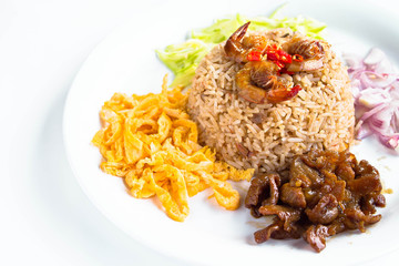 Colorful Thai food named Kao Kluk Ka Pi