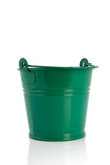 Green metal bucket