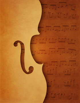Musical  background with violin motive