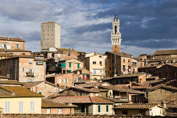 Fototapeta na wymiar Torre del Mangia, Siena, Italy