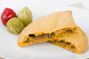 Caribbean Lamb Pattie - Jamaican pastry with spicy lamb