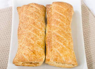 Sausage Rolls - sausage meat wrapped in puff pastry.