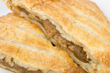 Steak Pasty - Puff pastry parcel filled with beef and gravy