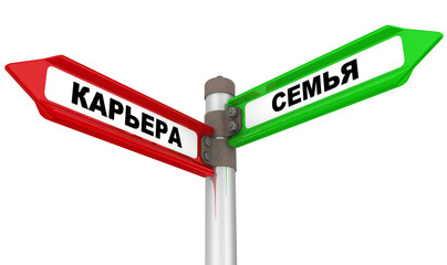 Дорожный указатель. Карьера или семья