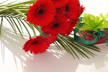 gerbera bouquet and gift