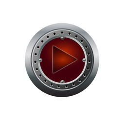 Metal Media Player Button