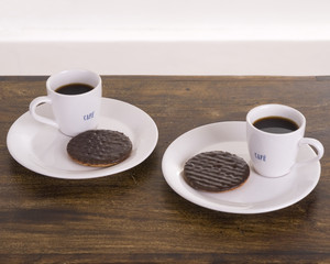 Fototapeta premium coffee and biscuits
