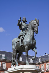 Fototapeta na wymiar Philip III equestrian statue