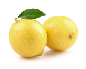 Lemons with leaf