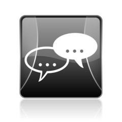 forum black square web glossy icon