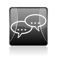 forum black square web glossy icon