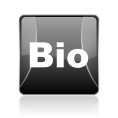 bio black square web glossy icon