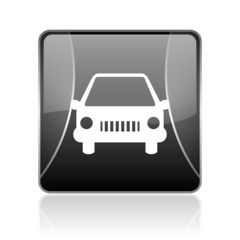 car black square web glossy icon
