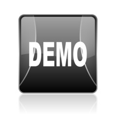 demo black square web glossy icon