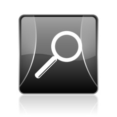 search black square web glossy icon