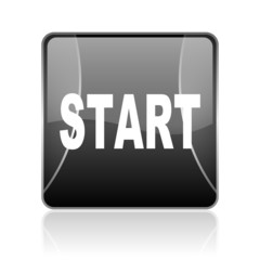 start black square web glossy icon